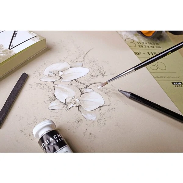 Blok Clairefontaine Paint'ON Natural - A5, 30 listů, 250 g