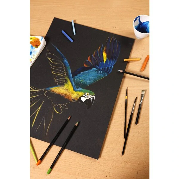Blok Clairefontaine Paint'ON Black - A5, 20 listů, 250 g