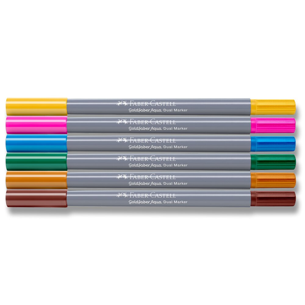 Popisovač Faber-Castell Goldfaber Aqua Dual Marker Coconut Cocktail - 6 ks