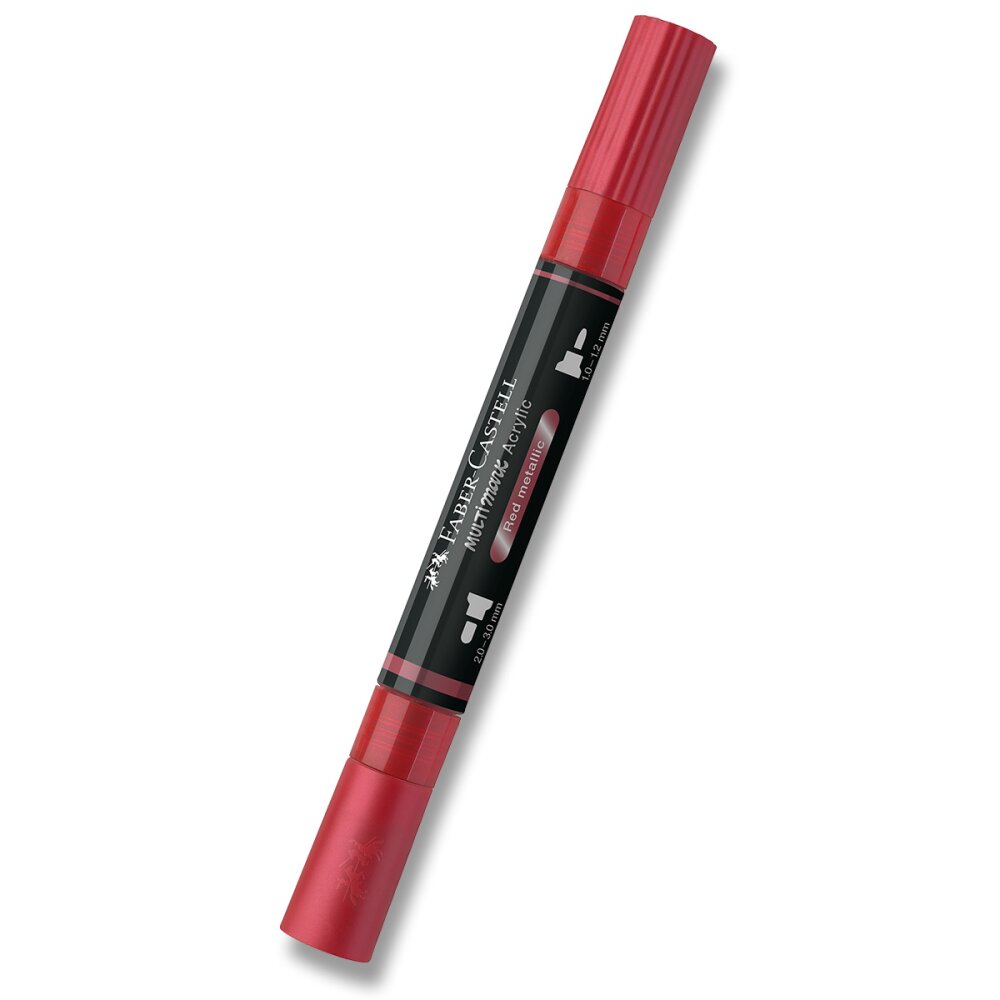 Akrylový popisovač Faber-Castell Multimark Metallic - 296, red metallic
