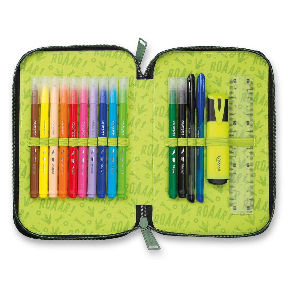 Penál Maped Dino - dvoupatrový, plný