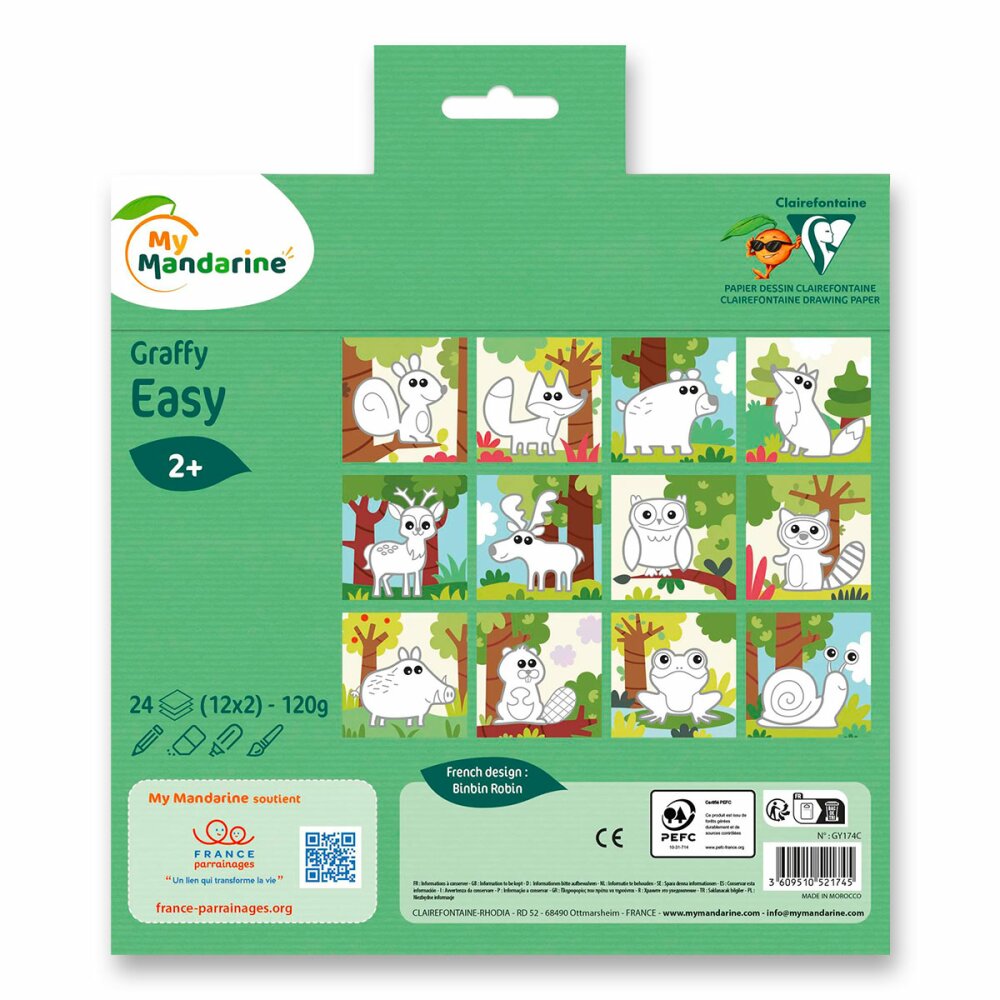 Omalovánky My Mandarine Graffy Easy - lesní zvířátka