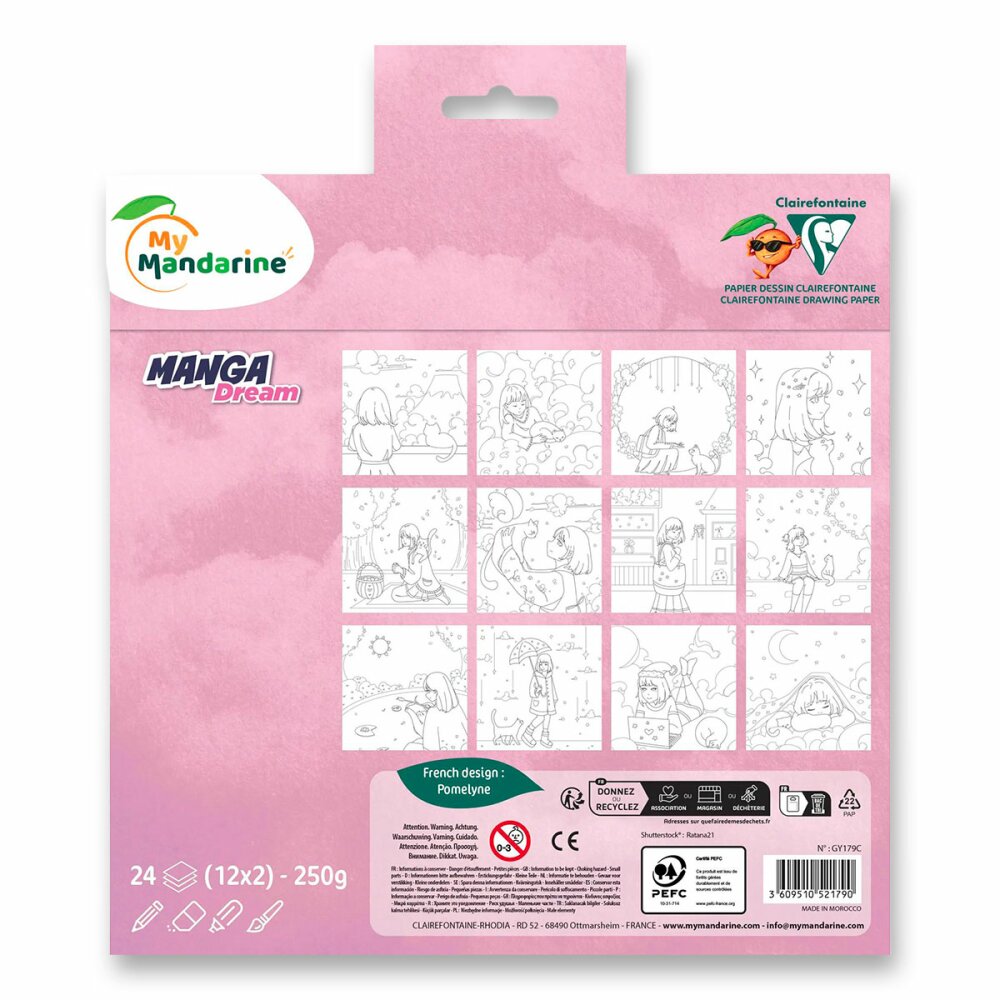 Omalovánky My Mandarine Manga Dream Coloring Book