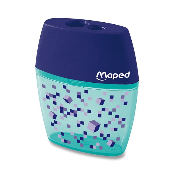 Ořezávátko Maped Shaker Pixel Party - s odpadní nádobkou - 2 otvory