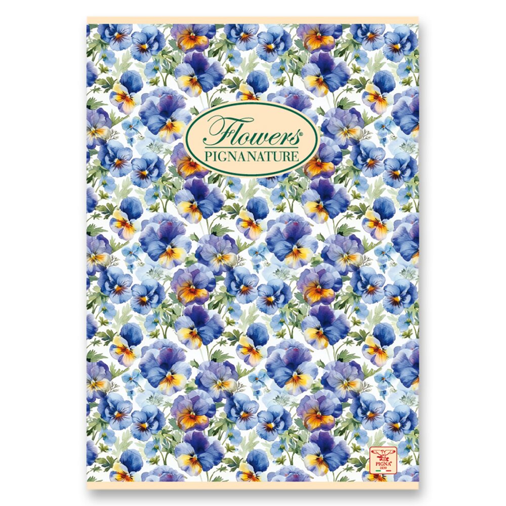 Školní sešit Pigna Nature Flowers - A4, čistý, 40 listů