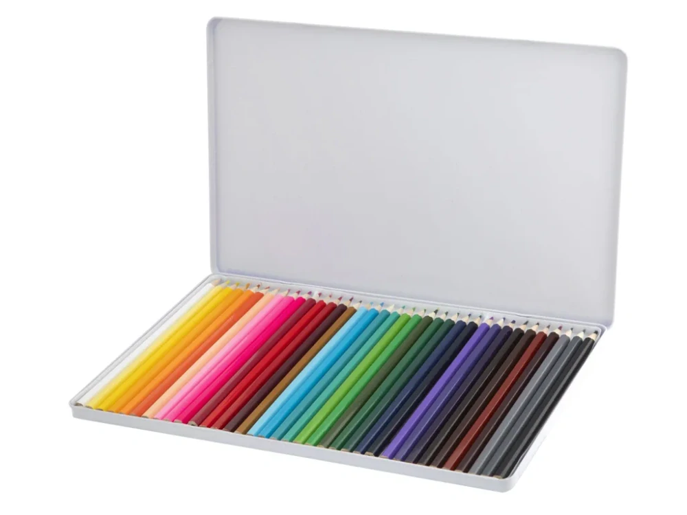 Barevné pastelky v kovovém boxu 36 ks