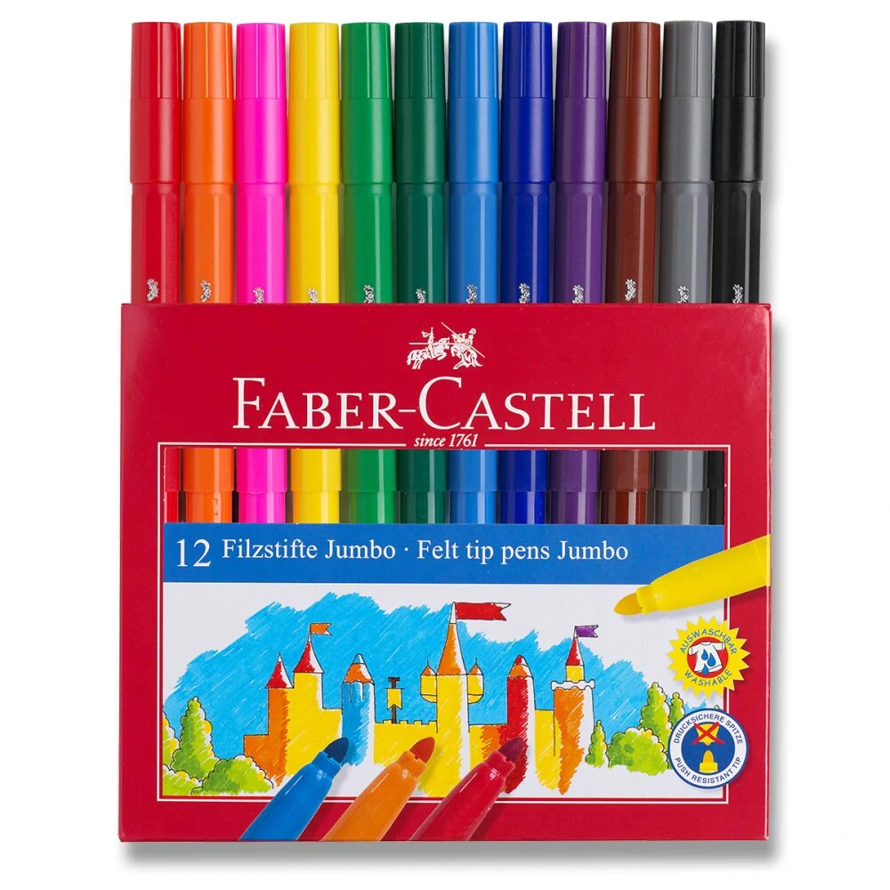 Dětské fixy Faber-Castell Jumbo - 12 barev
