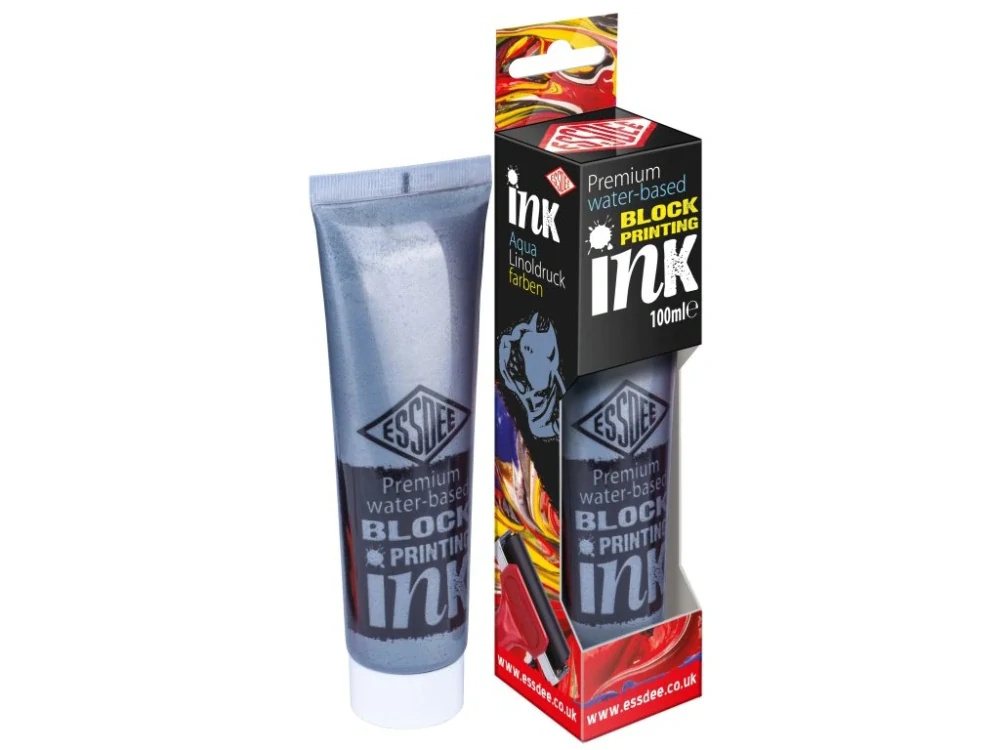 Matalická barva na linoryt ESSDEE 100ml stříbrná