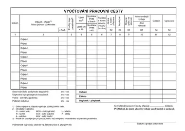 BALOUŠEK ET230 Cestovní příkaz A5 