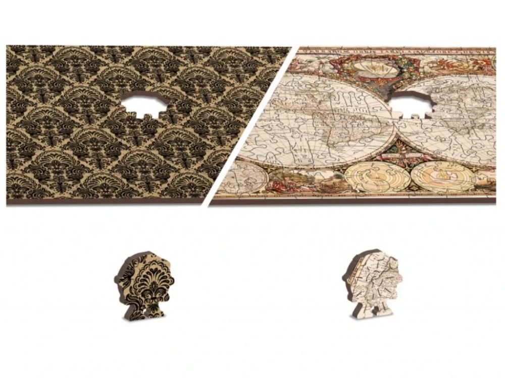 Dřevěné Puzzle M, Antická mapa světa, 150 dílků