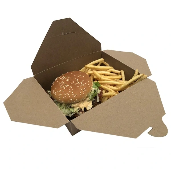 Food box (PAP/PE) nepromastitelný kraft  L 195 x 138 x 88 mm 2500ml [40 ks]