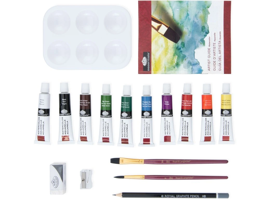 Akvarelový set v plechovém kufříku Roya Brush