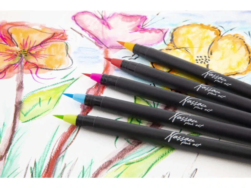 Akvarelové štetcové fixy,20ks + štetec