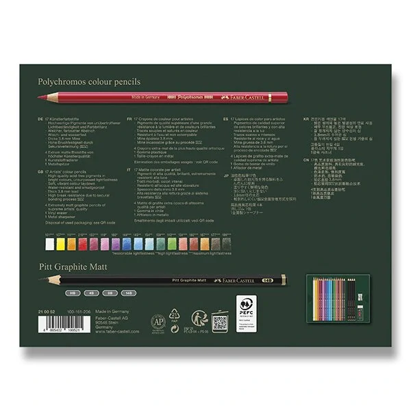 Sada Faber-Castell Polychromos & Pitt Graphite Matt - 23 ks
