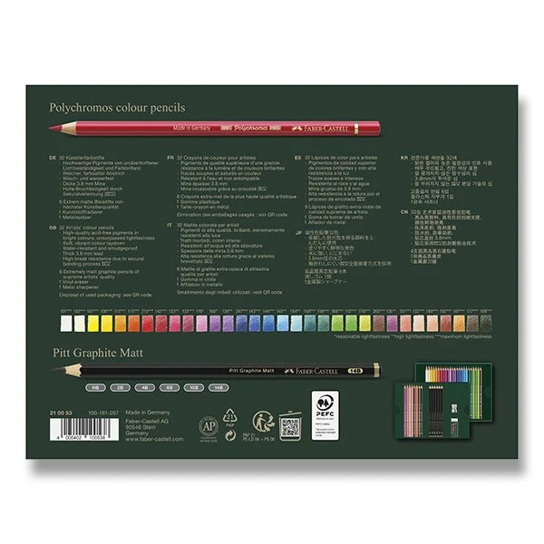 Sada Faber-Castell Polychromos & Pitt Graphite Matt - 40 ks
