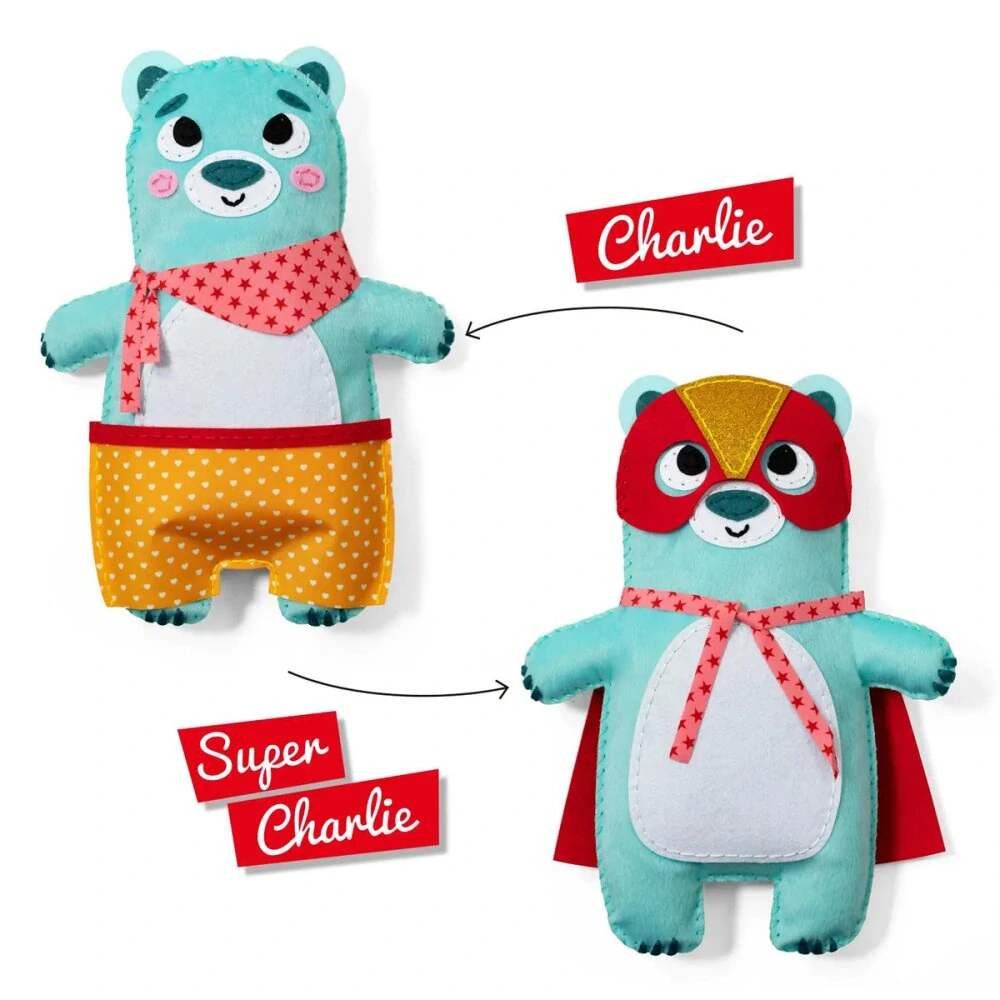 Kreativní sada Avenue Mandarine Dětské šití - medvěd Charlie