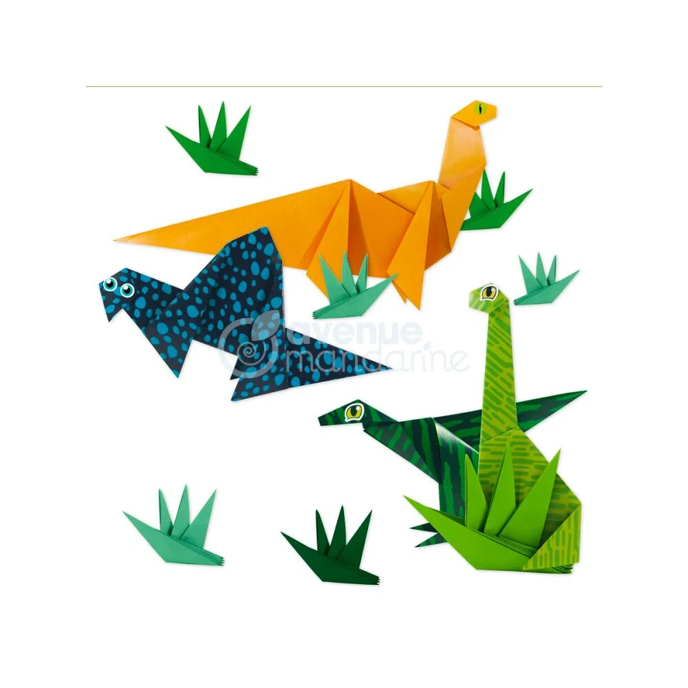 Sada papírů Avenue Mandarine Origami Dino - 40 listů