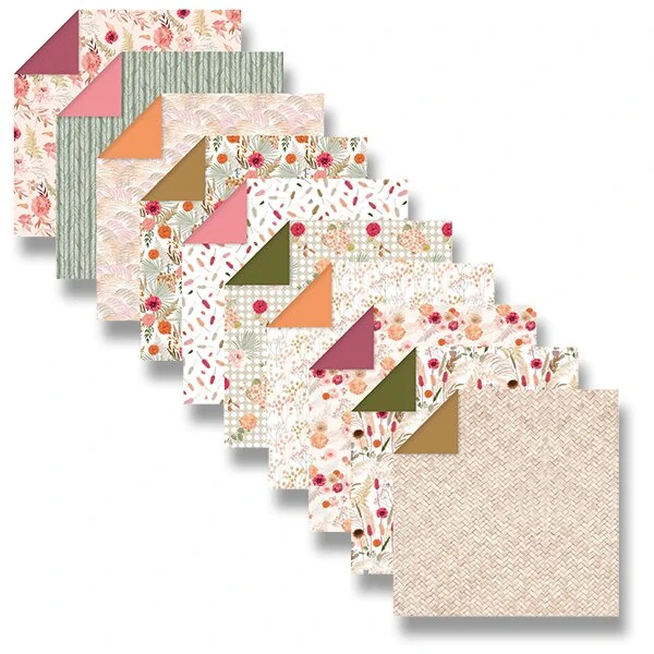 Sada papírů Clairefontaine Origami Dried Flowers - 60 listů