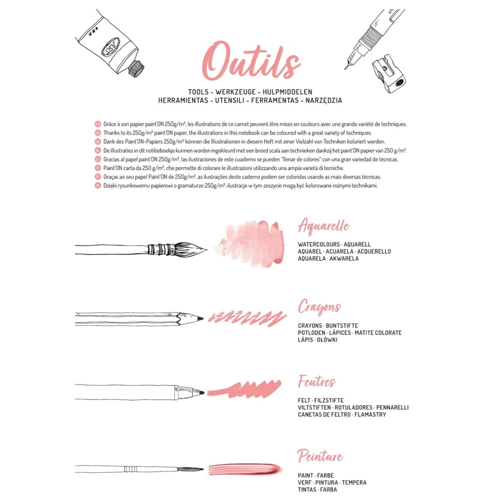 Omalovánky Clairefontaine Odelia Women - A4, 20 listů