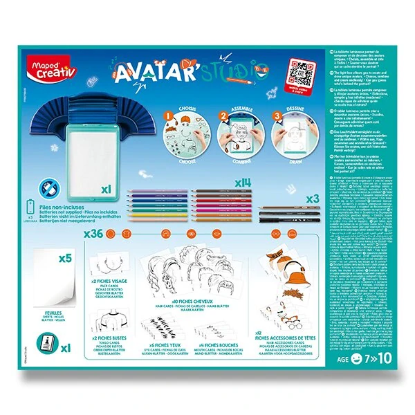 Sada Maped Creativ Avatar Studio - tabulka s podsvícením