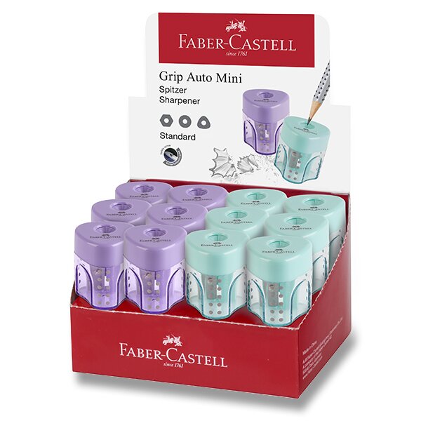 Ořezávátko Faber-Castell Grip Auto Mini - s odpadní nádobkou - 1 otvor