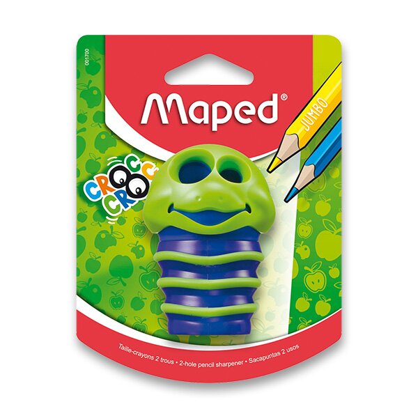 Ořezávátko Maped Croc Croc - s odpadní nádobkou - 2 otvory, blistr