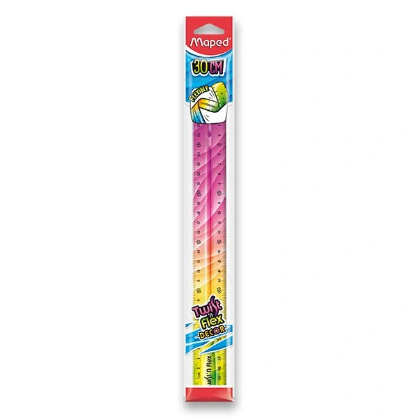 Pravítko Twint´n Flex duhové - 30 cm, mix barev