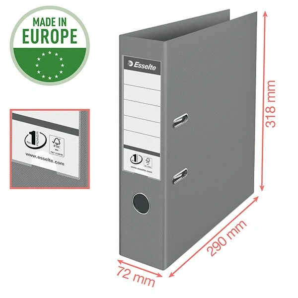 Pákový pořadač Esselte Colour´Breeze, A4, 75 mm - ledově modrý