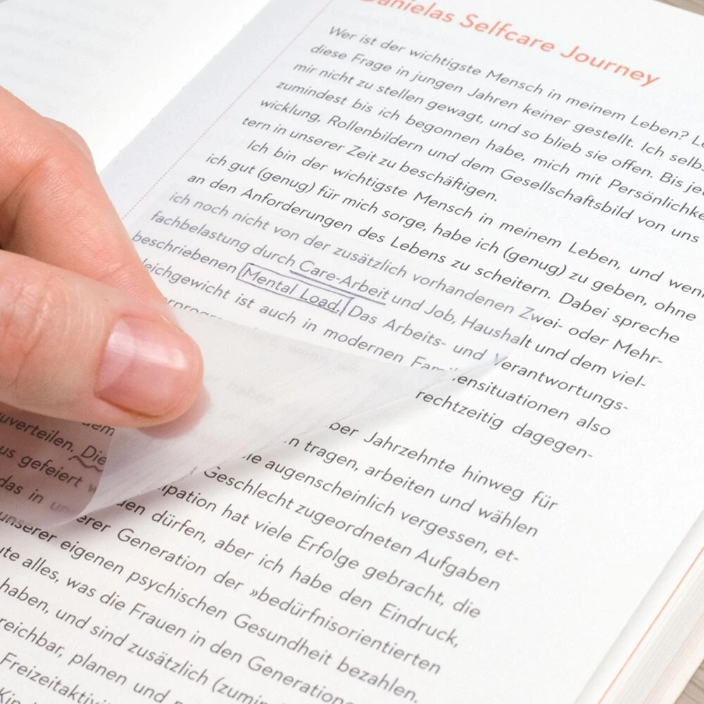 Transparentní samolepicí bloček Kores - 75 x 75 mm, 75 listů