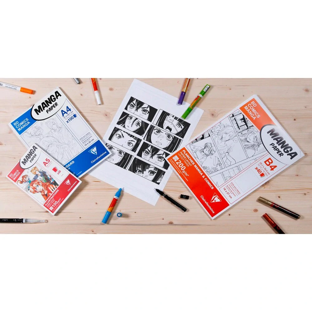 Blok Clairefontaine Manga Illustrations - A4, 50 listů, 100 g