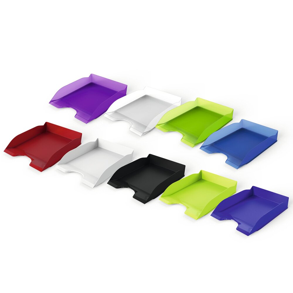 Kancelářský odkladač Durable Basic - transparentní fialová