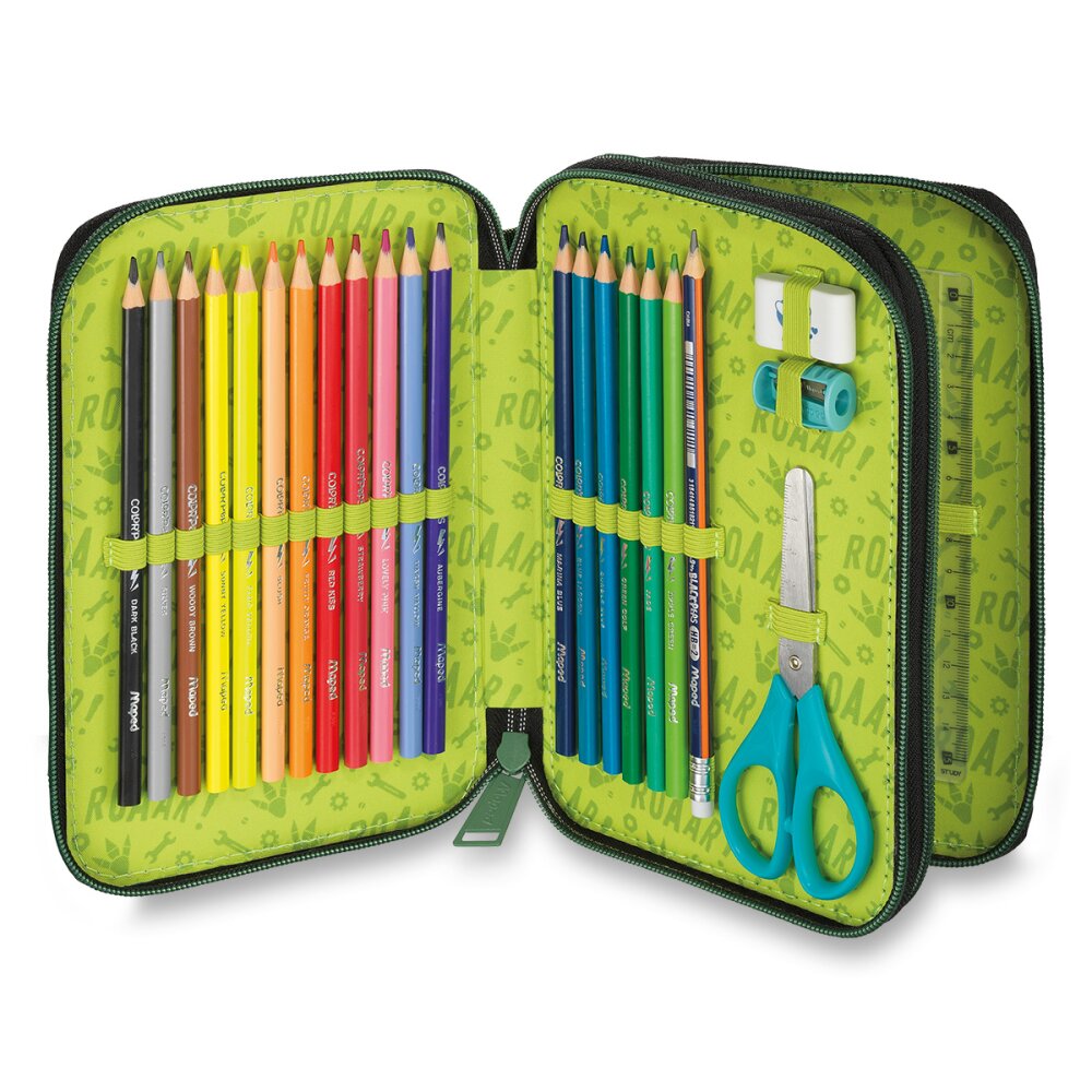 Penál Maped Dino - dvoupatrový, plný