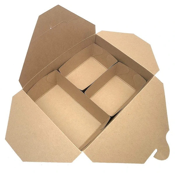 Food box (PAP/PE) nepromastitelný kraft  L 195 x 138 x 88 mm 2500ml [40 ks]