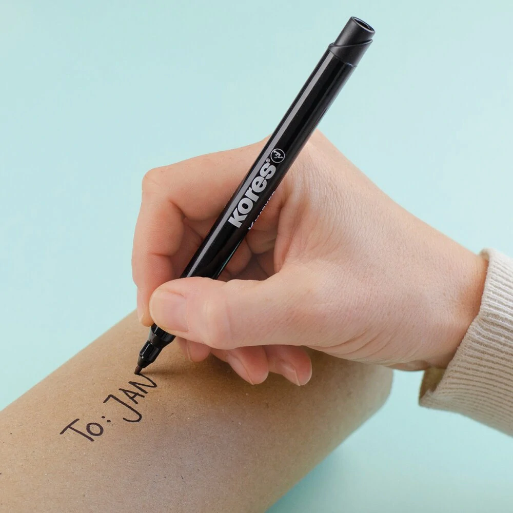 Permanentní popisovač Kores K-Marker tenký - černý