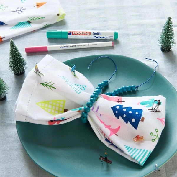 Popisovač Edding na textil 4600 - modré odstíny, 5 barev