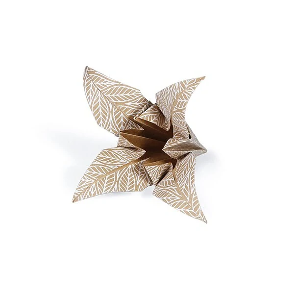 Sada papírů Clairefontaine Origami Flowers kraft - 60 listů