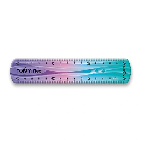 Pravítko Twint´n Flex duhové - 15 cm, mix barev