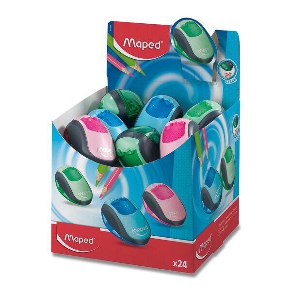 Ořezávátko Maped Clean - s odpadní nádobkou - 2 otvory