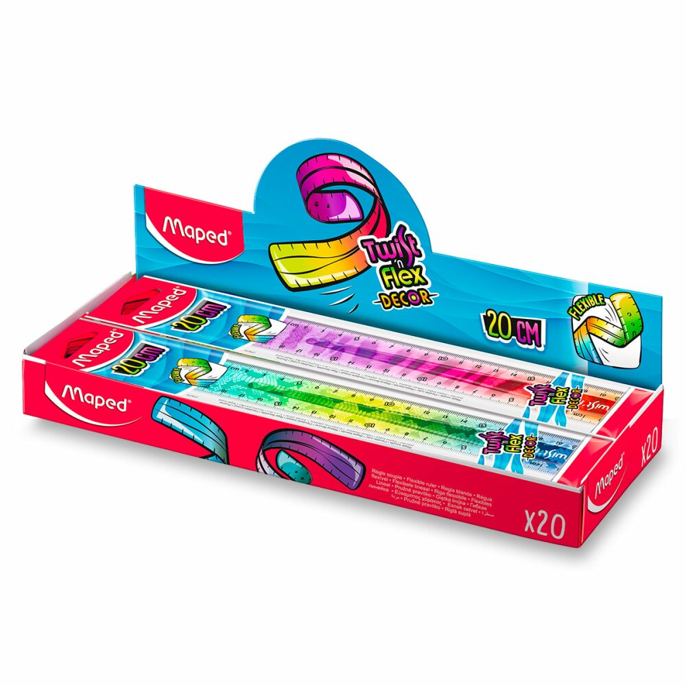 Pravítko Maped Twist'n Flex Decor Animals - 20 cm