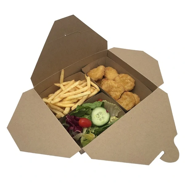 Food box (PAP/PE) nepromastitelný kraft  L 195 x 138 x 88 mm 2500ml [40 ks]