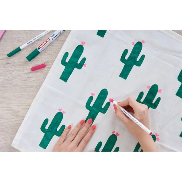 Popisovač Edding na textil 4600 - modré odstíny, 5 barev
