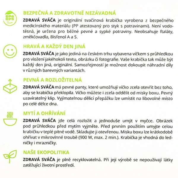 Svačinový box Zdravá sváča - oranžový