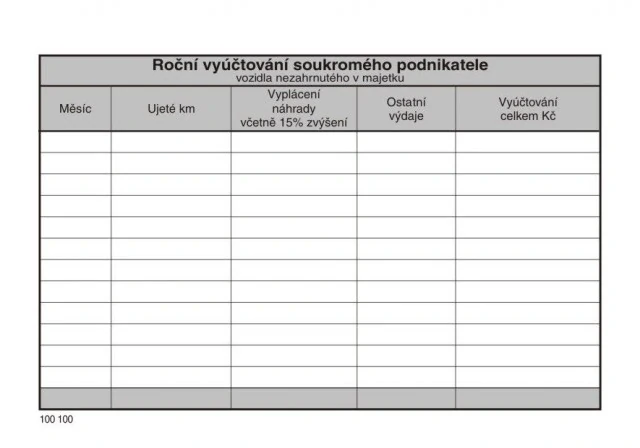 ASOPOL 100100 Kniha jízd soukromého podnikatele A6 