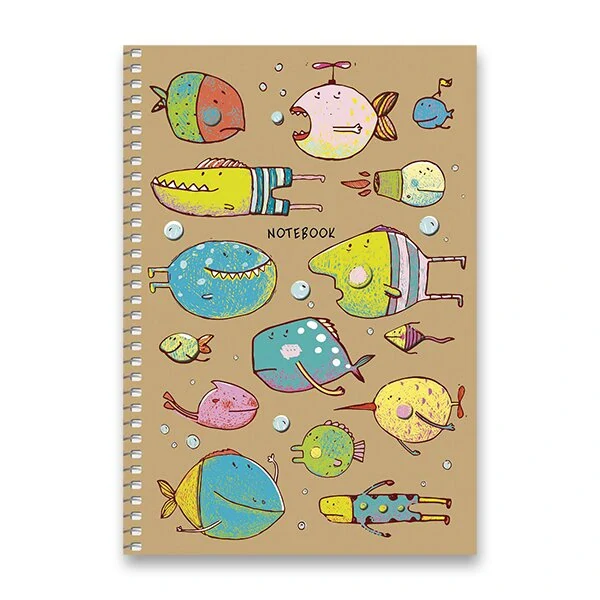 Kroužkový blok Shkolyaryk Oops - A5, čtverečkovaný, 96 listů