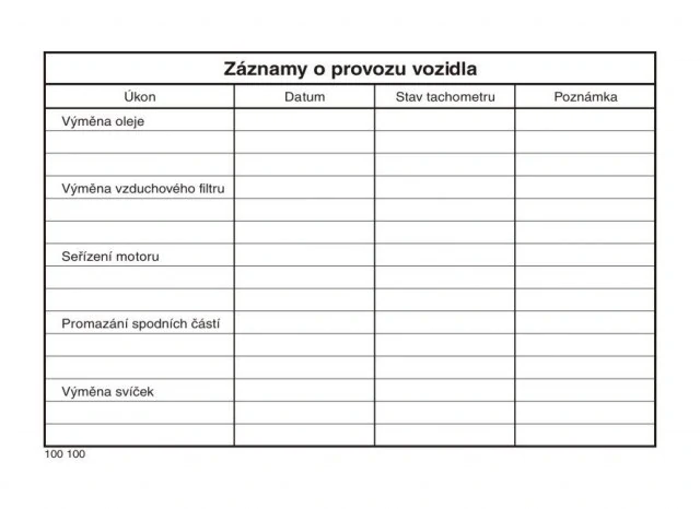 ASOPOL 100100 Kniha jízd soukromého podnikatele A6 