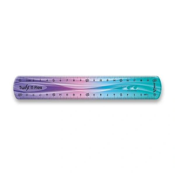 Pravítko Twint´n Flex duhové - 20 cm, mix barev