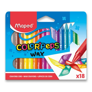 Voskovky Maped Wax, trojhranné 18 barev