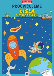 Omalovánky A4 - Procvičujeme čísla - Ve vesmíru