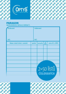 OPTYS 1041 Paragon A6 2x50 listů číslovaný 1041