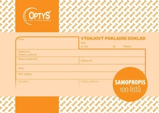 OPTYS 1083 Výdajový doklad A6 100 listů samopropisovací 